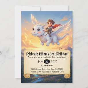 Invitation d'anniversaire de Petit Chevalier monta
