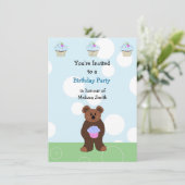 Invitation d'anniversaire de Petit Ours (Debout devant)