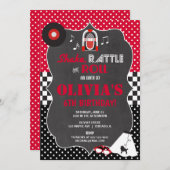 invitation d'anniversaire de petit pain de roche (Devant / Derrière)