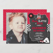 invitation d'anniversaire de petit pain de roche (Devant / Derrière)