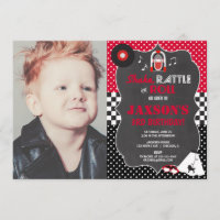 invitation d'anniversaire de petit pain de roche