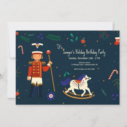 Invitation d'anniversaire de Petit Soldat (Devant)