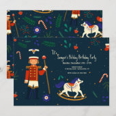 Invitation d'anniversaire de Petit Soldat (Devant / Derrière)