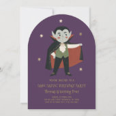 Invitation d'anniversaire de petit vampire fantast (Devant)