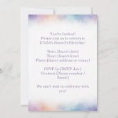 Invitation d'anniversaire de petite chouette bois (Dos)