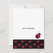 Invitation d'anniversaire de petite coccinelle (Dos)