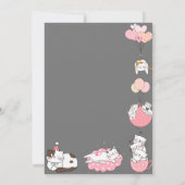 invitation d'anniversaire de petite fille chère (Dos)