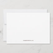 Invitation d'anniversaire de petite fille d'élépha (Dos)