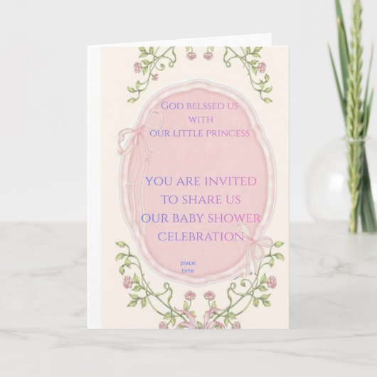 invitation d'anniversaire de petite princesse (Devant)