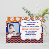 Invitation d'anniversaire de photo de base-ball (Debout devant)