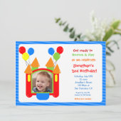 Invitation d'anniversaire de photo de Chambre de (Debout devant)