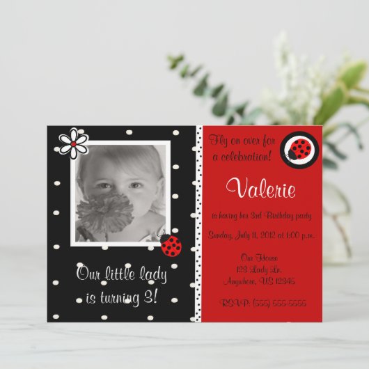 Invitation d'anniversaire de photo de filles de (Debout devant)