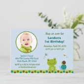 Invitation d'anniversaire de photo de garçons (Debout devant)