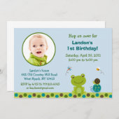 Invitation d'anniversaire de photo de garçons (Devant / Derrière)