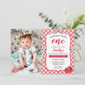 Invitation d'anniversaire de photo de pique-nique (Debout devant)