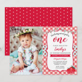 Invitation d'anniversaire de photo de pique-nique (Devant / Derrière)