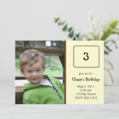 Invitation d'anniversaire de photo (#INV 008) (Debout devant)