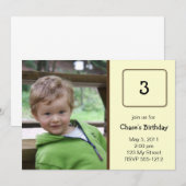 Invitation d'anniversaire de photo (#INV 008) (Devant / Derrière)