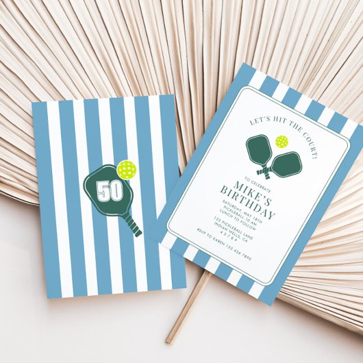 Invitation d'anniversaire de Pickleball