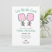 Invitation d'anniversaire de Pickleball (Debout devant)