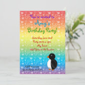 Invitation d'anniversaire de pingouin (Debout devant)