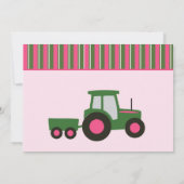 Invitation d'anniversaire de Pink and Green Girl T (Dos)