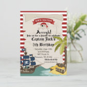 Invitation d'anniversaire de pirate (Debout devant)