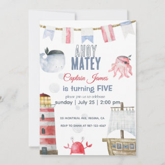 invitation d'anniversaire de pirate