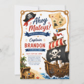 Invitation d'anniversaire de pirate (Devant)