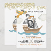 Invitation d'anniversaire de Pirate (Devant / Derrière)