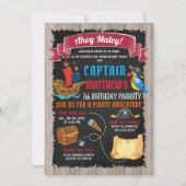 Invitation d'anniversaire de Pirate Ahoy Matey (Devant)
