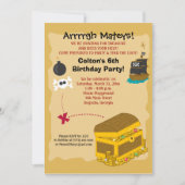 Invitation d'anniversaire de Pirate Boy 5x7 (Devant)