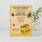 Invitation d'anniversaire de Pirate Boy 5x7 (Debout devant)