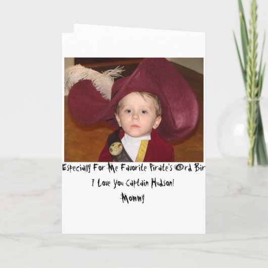 Invitation d'anniversaire de pirate - customisé (Dos)