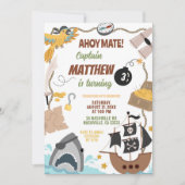 Invitation d'anniversaire de pirates (Devant)