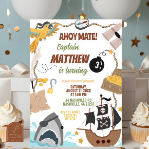 Invitation d'anniversaire de pirates