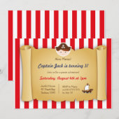 Invitation d'anniversaire de pirates - Horizontal (Devant / Derrière)