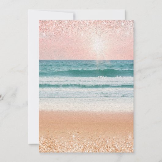 Invitation d'anniversaire de plage (Dos)