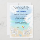 Invitation d'anniversaire de plage (Devant)