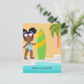 Invitation d'anniversaire de plage pour l'été des (Debout devant)