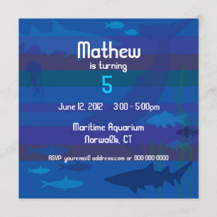 Invitation d'anniversaire de poissons