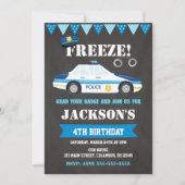 Invitation d'anniversaire de police Invitations de (Devant)