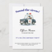 Invitation d'anniversaire de police • Officier de (Devant)