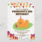 Invitation d'anniversaire de Poméranie (Devant / Derrière)
