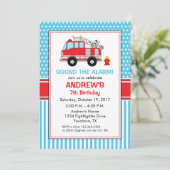 Invitation d'anniversaire de pompier (Debout devant)