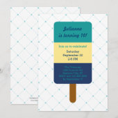 Invitation d'anniversaire de Popsicle (Devant / Derrière)