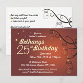 Invitation d'anniversaire de pot de maçon dans (Devant / Derrière)