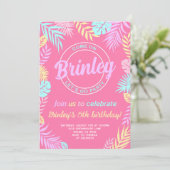 Invitation d'anniversaire de poupée rose Malibu (Debout devant)