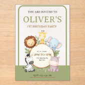 Invitation d'anniversaire de premier anniversaire (Recto)