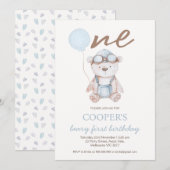 Invitation d'anniversaire de premier anniversaire (Devant / Derrière)